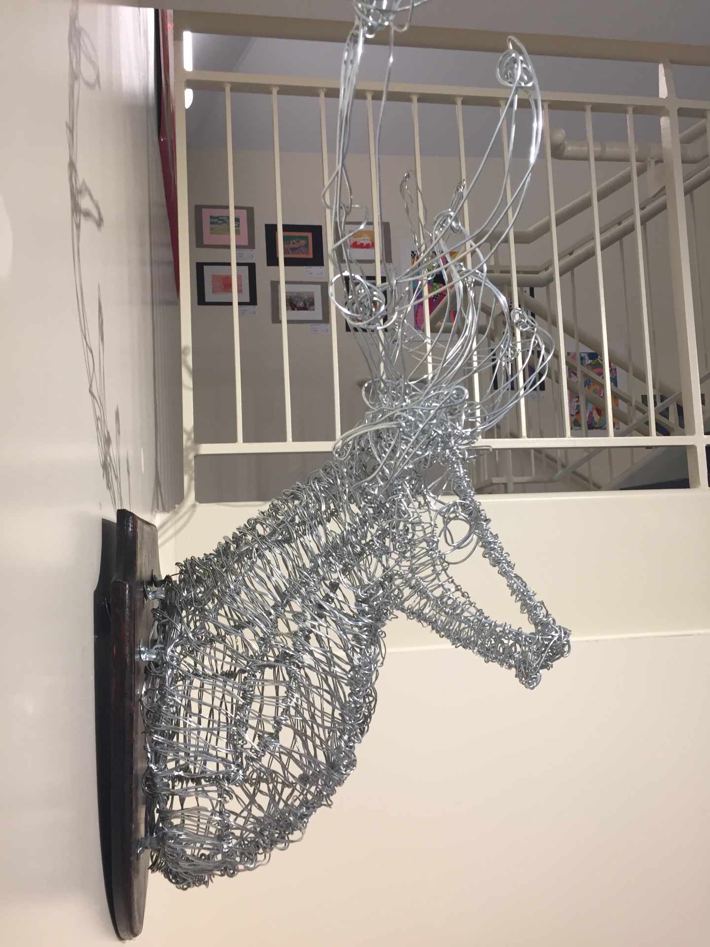Artist with finished piece