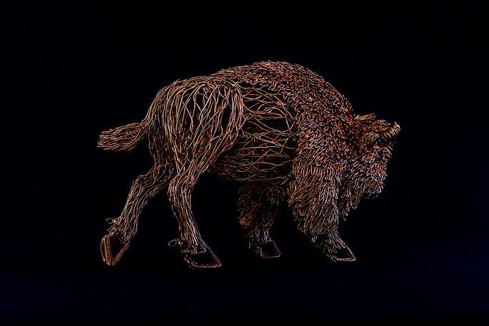 Rear flank and hand-woven coat